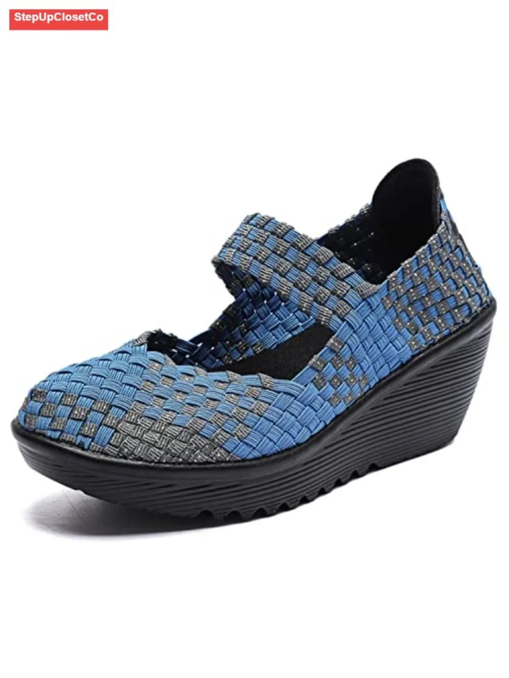Handwoven Platform Wedge Sandals Mary Jane Comfort Walking Shoes